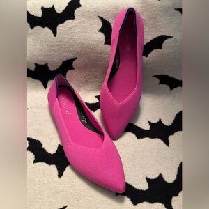 Rothy’s Dragon Fruit Pink Pointy Flats